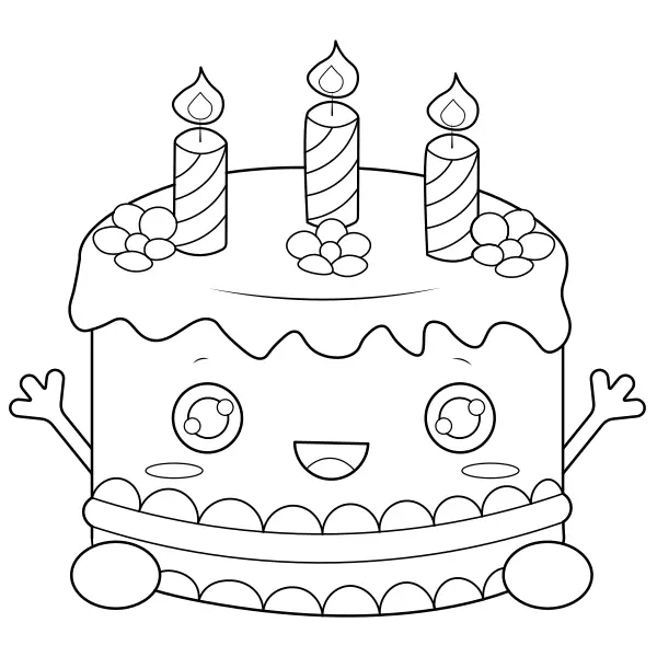 Petit gâteau d’anniversaire | Coloriages en ligne pour enfants