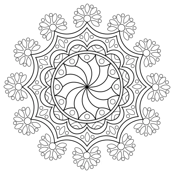 Mandala 3 | Coloriages en ligne pour enfants