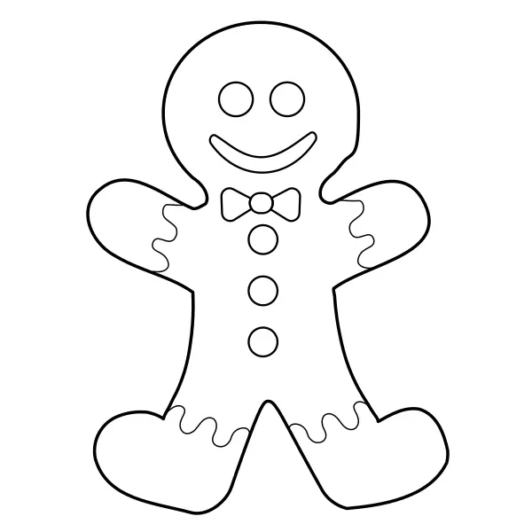 Petit bonhomme en pain d’épices | Coloriages en ligne pour enfants