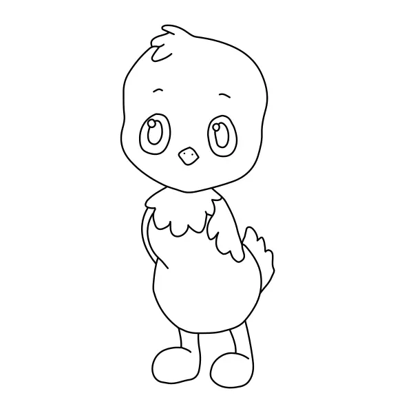 Petit coq | Coloriages en ligne pour enfants