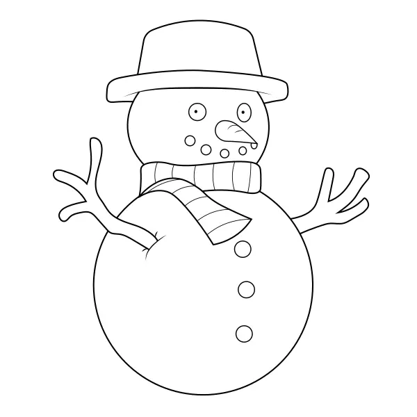 Bonhomme de neige | Coloriages en ligne pour enfants