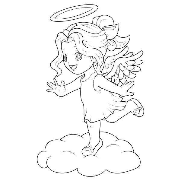 Petit ange | Coloriages en ligne pour enfants