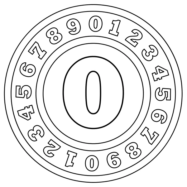 Numéro 0 | Coloriages en ligne pour enfants