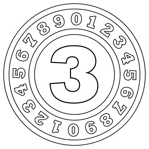 Numéro 3 | Coloriages en ligne pour enfants