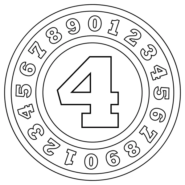 Numéro 4 | Coloriages en ligne pour enfants
