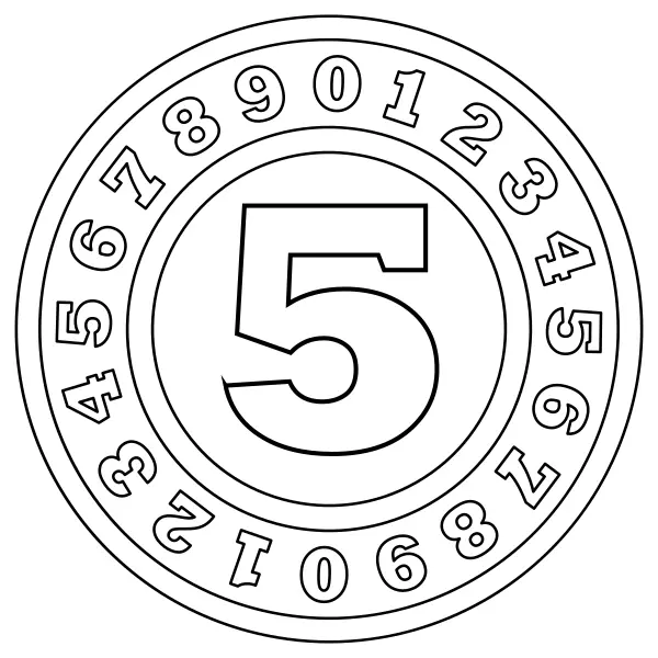 Numéro 5 | Coloriages en ligne pour enfants