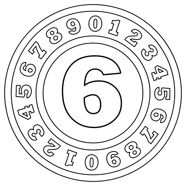 Numéro 6 | Coloriages en ligne pour enfants