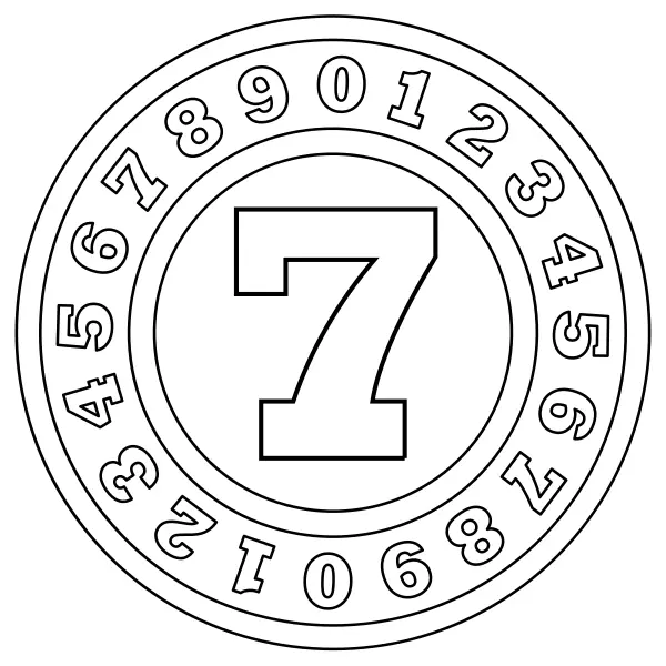 Numéro 7 | Coloriages en ligne pour enfants