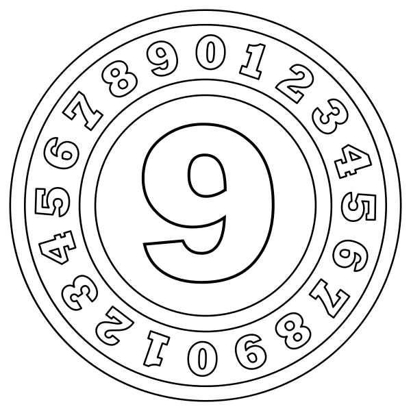 Numéro 9 | Coloriages en ligne pour enfants