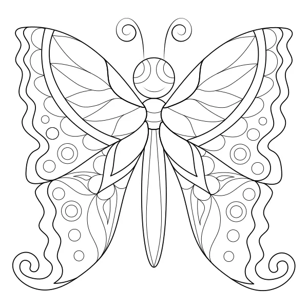 Mandala – papillon | Coloriages en ligne pour enfants