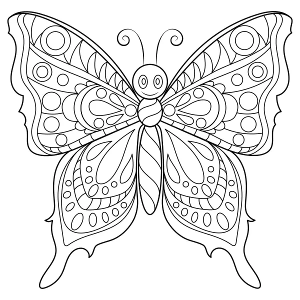 Mandala – Papillon 2 | Coloriages en ligne pour enfants