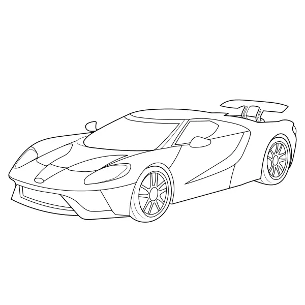 Voiture de sport | Coloriages en ligne pour enfants