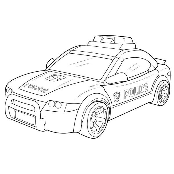 Voiture de police | Coloriages en ligne pour enfants