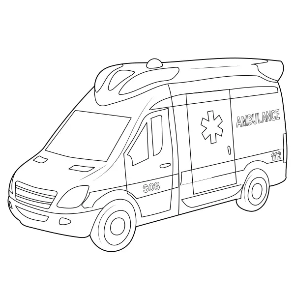 Ambulance | Coloriages en ligne pour enfants
