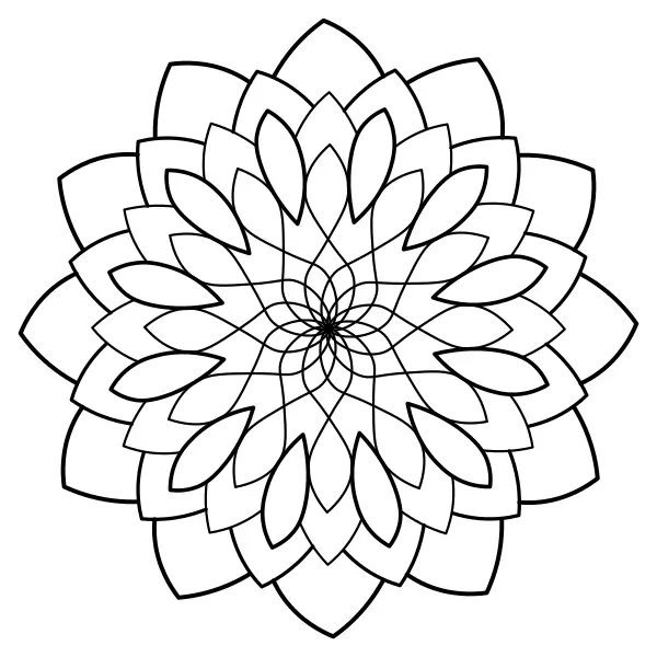 Mandala – fleur | Coloriages en ligne pour enfants