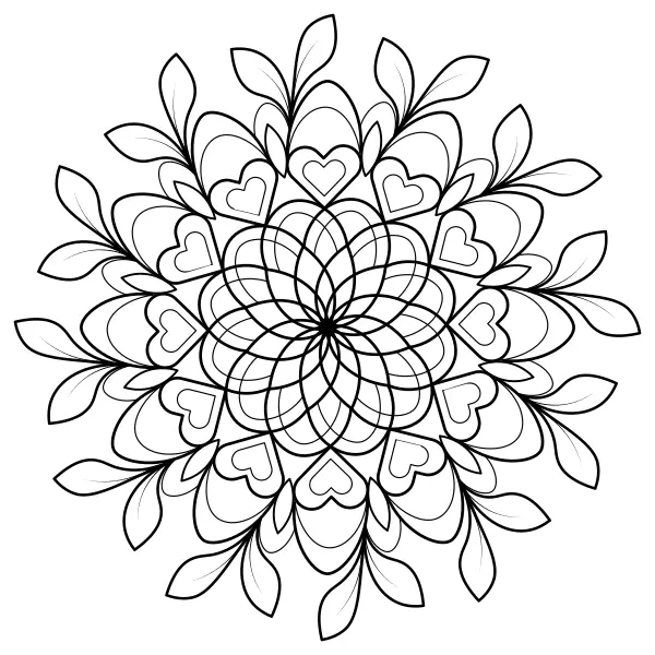 Mandala naturel | Coloriages en ligne pour enfants