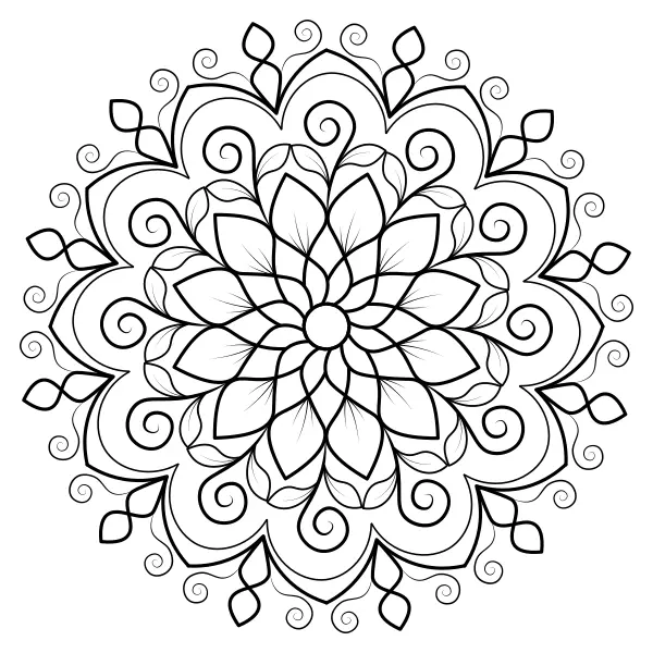 Mandala – Fleur 2 | Coloriages en ligne pour enfants