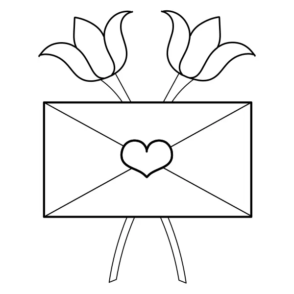 Lettre d’amour | Coloriages en ligne pour enfants