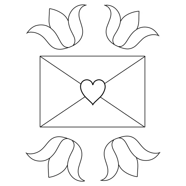 Lettre d’amour n° 2 | Coloriages en ligne pour enfants