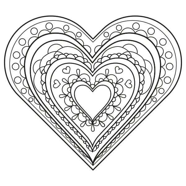 La mandala du cœur | Coloriages en ligne pour enfants