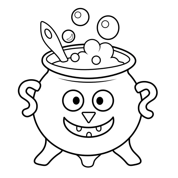 Le chaudron magique | Coloriages en ligne pour enfants