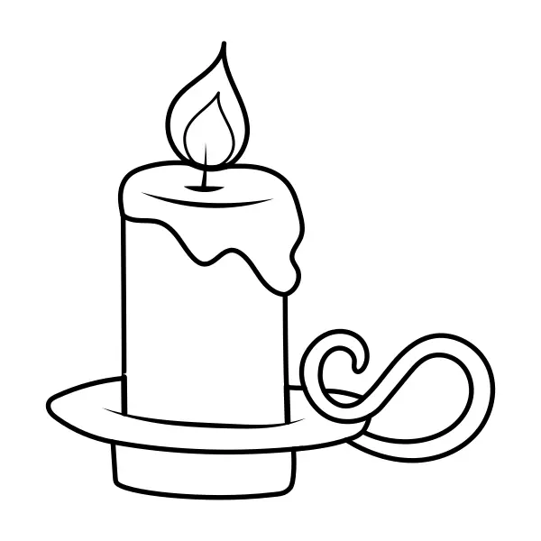 Bougie | Coloriages en ligne pour enfants
