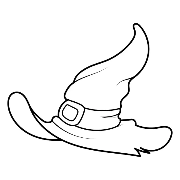 Le chapeau de sorcier | Coloriages en ligne pour enfants