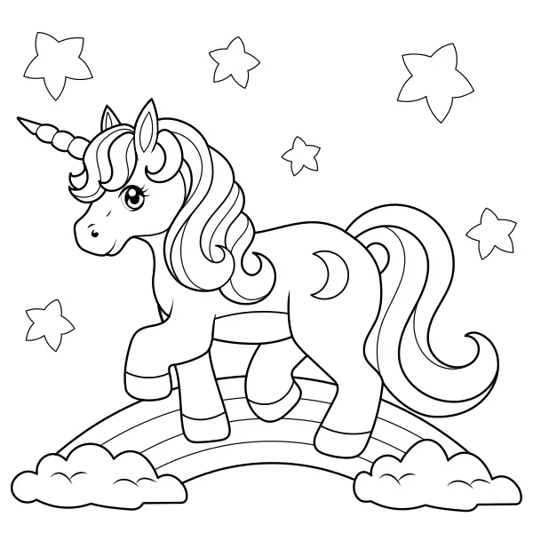 La licorne | Coloriages en ligne pour enfants
