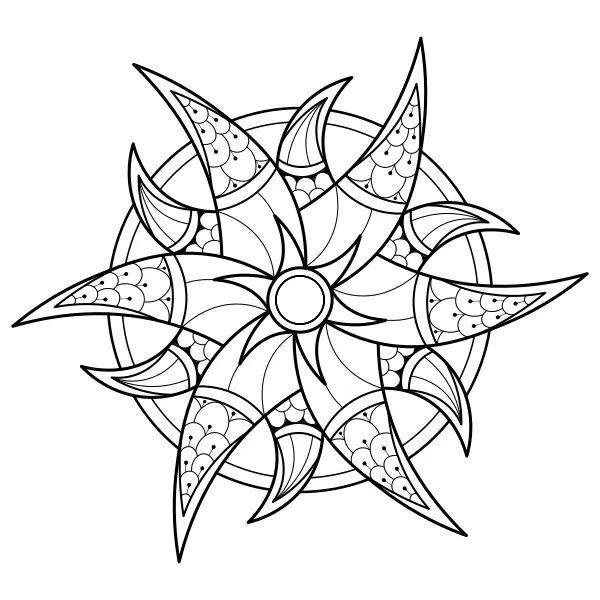Mandala stellaire | Coloriages en ligne pour enfants
