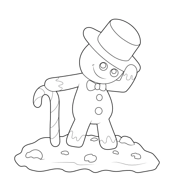 Petit bonhomme en pain d’épices | Coloriages en ligne pour enfants