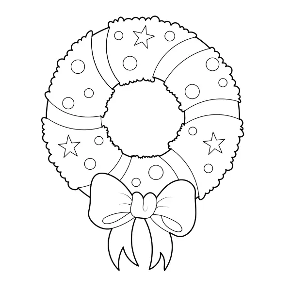 Couronne de Noël | Coloriages en ligne pour enfants