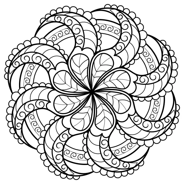Mandala de pieuvre | Coloriages en ligne pour enfants