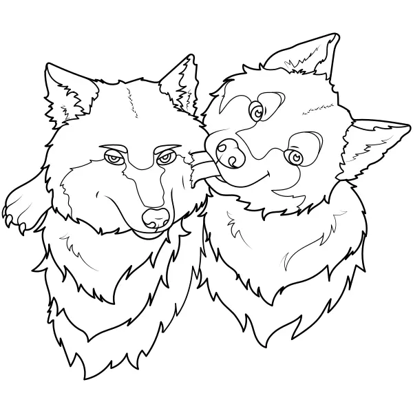 Les loups | Coloriages en ligne pour enfants