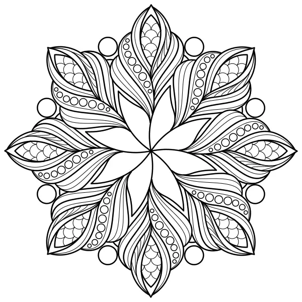 Mandala en spirale | Coloriages en ligne pour enfants