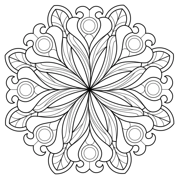 Mandala floral | Coloriages en ligne pour enfants