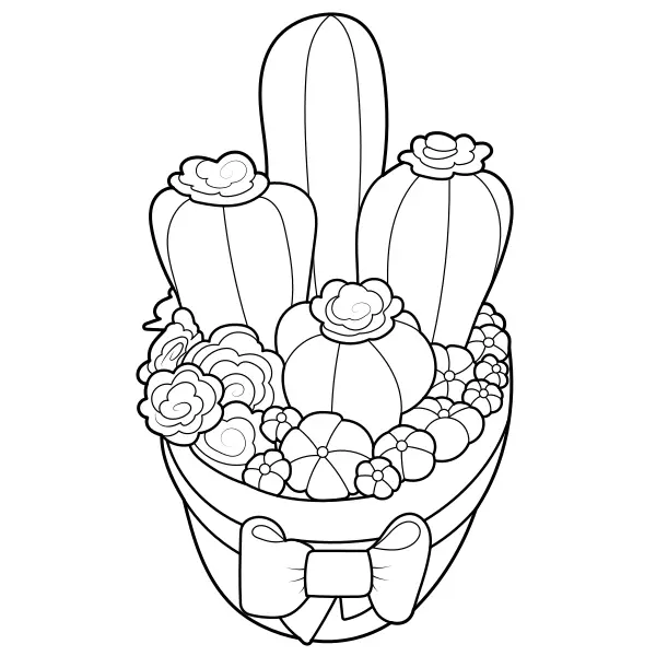 Pot de fleurs | Coloriages en ligne pour enfants
