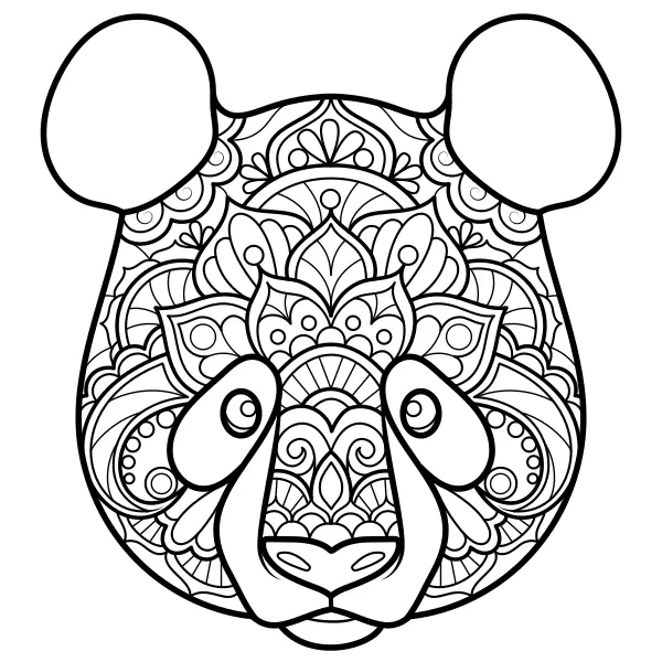 Mandala – Panda | Coloriages en ligne pour enfants