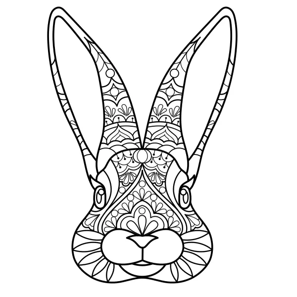 Mandala – Lapin | Coloriages en ligne pour enfants