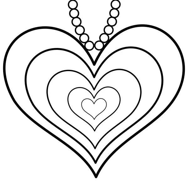 Talisman en forme de cœur | Coloriages en ligne pour enfants