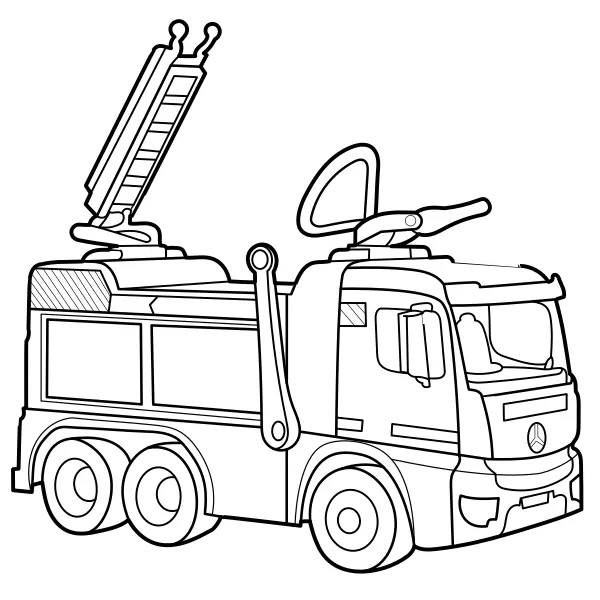 Camion de pompiers | Coloriages en ligne pour enfants