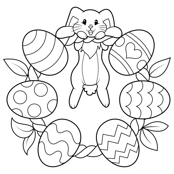 Couronne de Pâques | Coloriages en ligne pour enfants