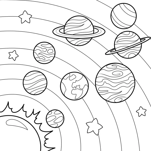 Les planètes du système solaire | Coloriages en ligne pour enfants