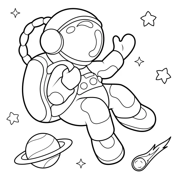 Astronaute | Coloriages en ligne pour enfants