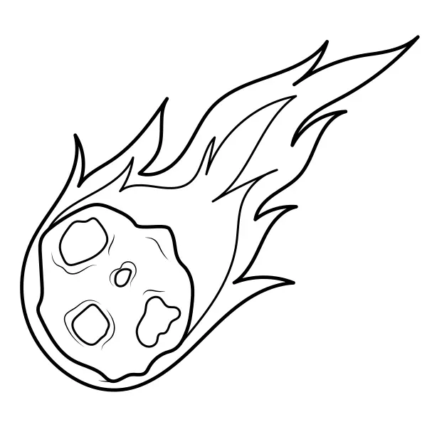 Météorite | Coloriages en ligne pour enfants