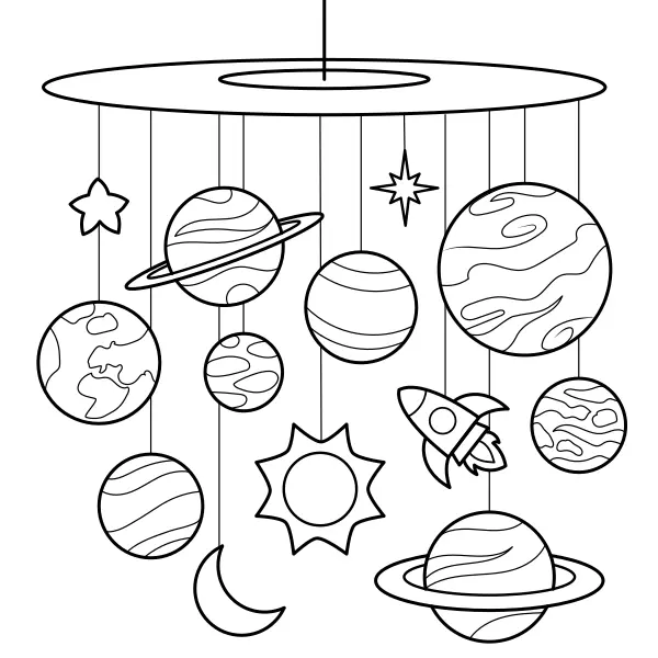 Jouet spatial | Coloriages en ligne pour enfants