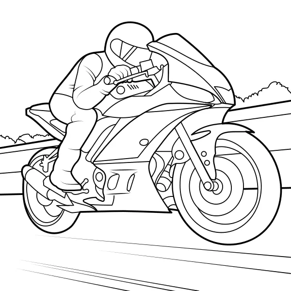 Motard | Coloriages en ligne pour enfants