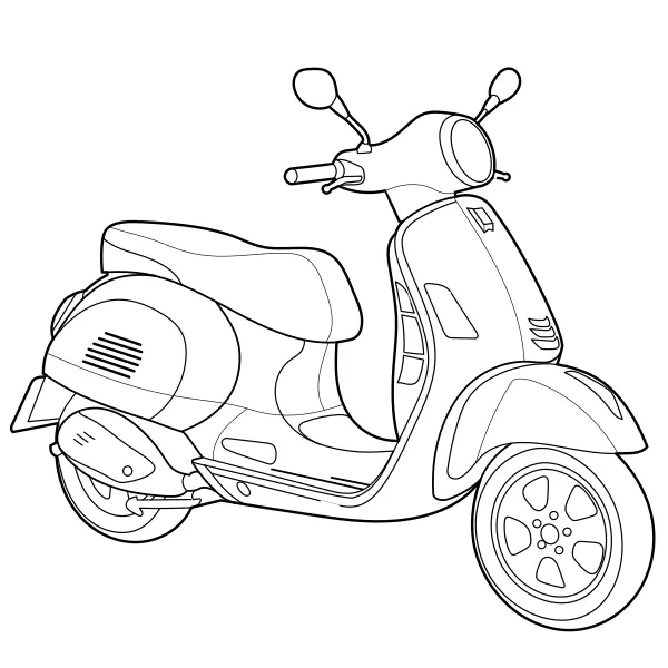 Scooter | Coloriages en ligne pour enfants
