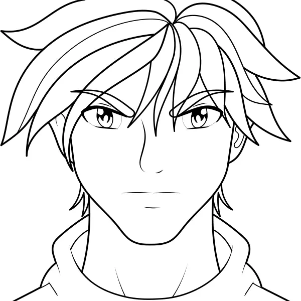 Homme d’anime | Coloriages en ligne pour enfants