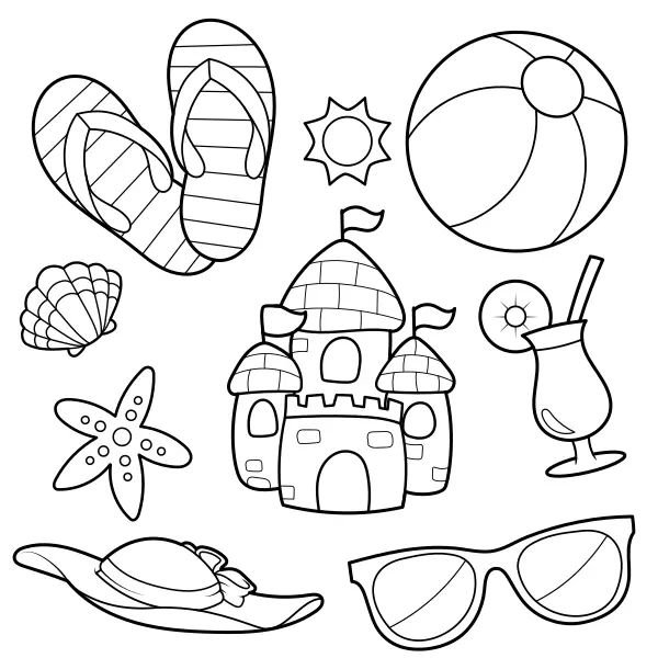 Une ambiance estivale | Coloriages en ligne pour enfants