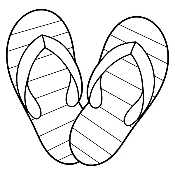 Sandales de plage | Coloriages en ligne pour enfants